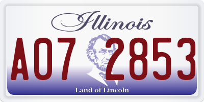 IL license plate A072853