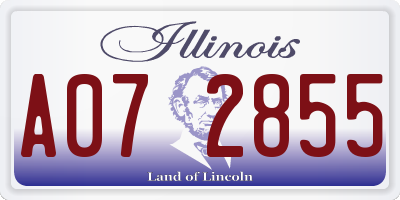 IL license plate A072855