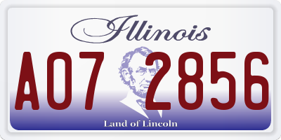 IL license plate A072856