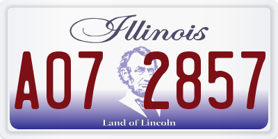 IL license plate A072857