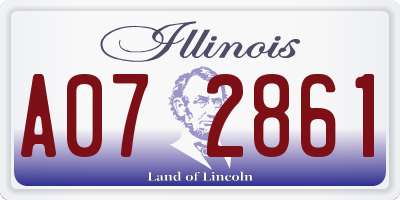 IL license plate A072861