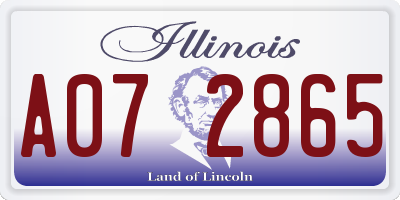 IL license plate A072865