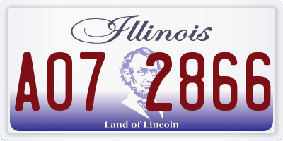 IL license plate A072866