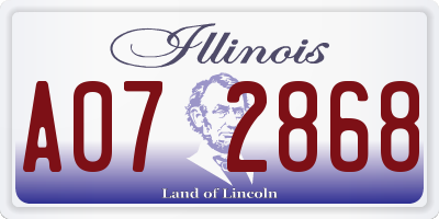 IL license plate A072868