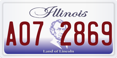 IL license plate A072869