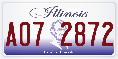 IL license plate A072872