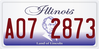 IL license plate A072873
