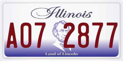 IL license plate A072877