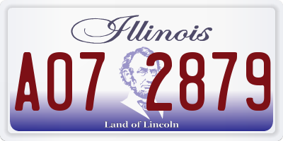 IL license plate A072879