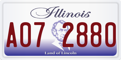 IL license plate A072880