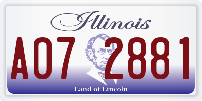 IL license plate A072881