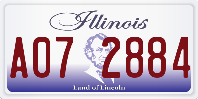 IL license plate A072884