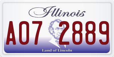IL license plate A072889