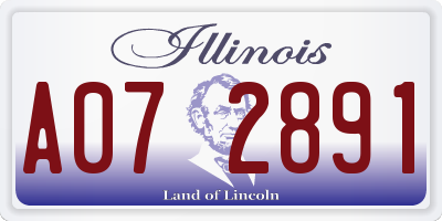 IL license plate A072891