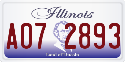 IL license plate A072893