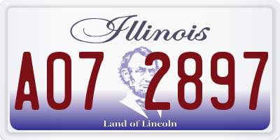 IL license plate A072897