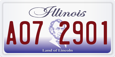 IL license plate A072901