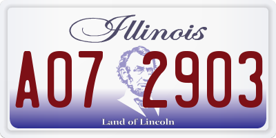 IL license plate A072903
