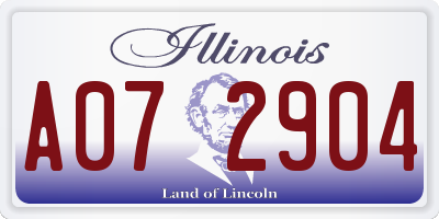 IL license plate A072904