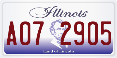 IL license plate A072905