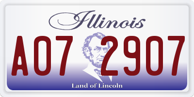 IL license plate A072907