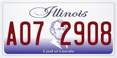 IL license plate A072908