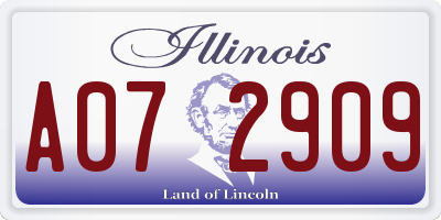 IL license plate A072909