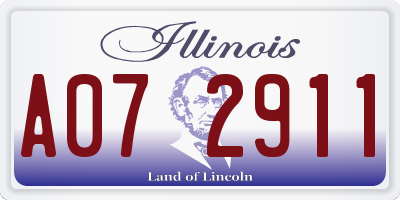 IL license plate A072911