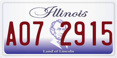 IL license plate A072915