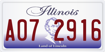 IL license plate A072916