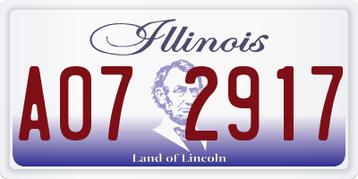 IL license plate A072917
