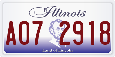 IL license plate A072918