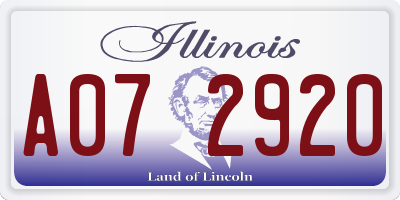 IL license plate A072920
