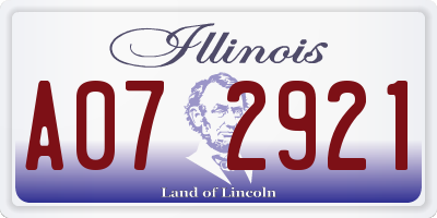 IL license plate A072921