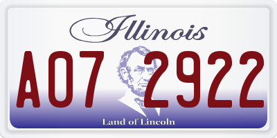 IL license plate A072922