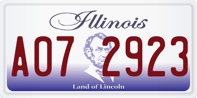IL license plate A072923