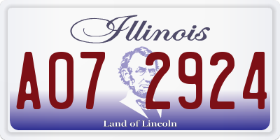 IL license plate A072924