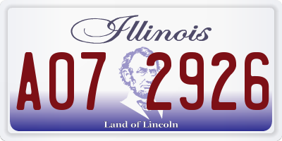 IL license plate A072926