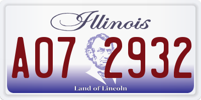 IL license plate A072932