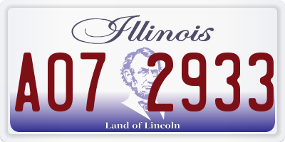 IL license plate A072933