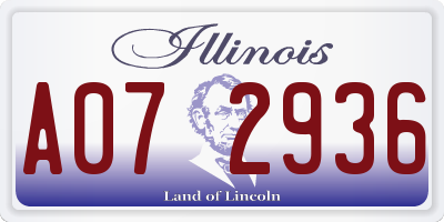 IL license plate A072936
