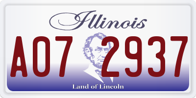 IL license plate A072937