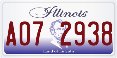IL license plate A072938