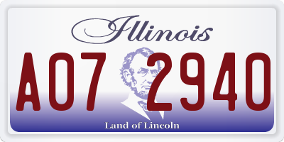 IL license plate A072940