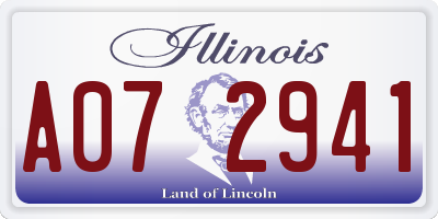 IL license plate A072941