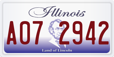 IL license plate A072942