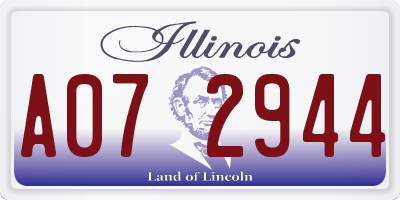 IL license plate A072944