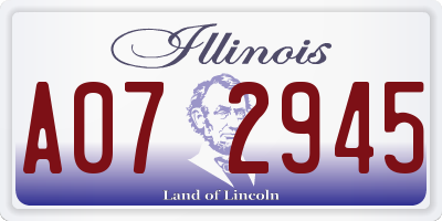 IL license plate A072945
