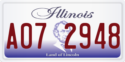 IL license plate A072948