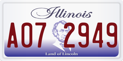 IL license plate A072949